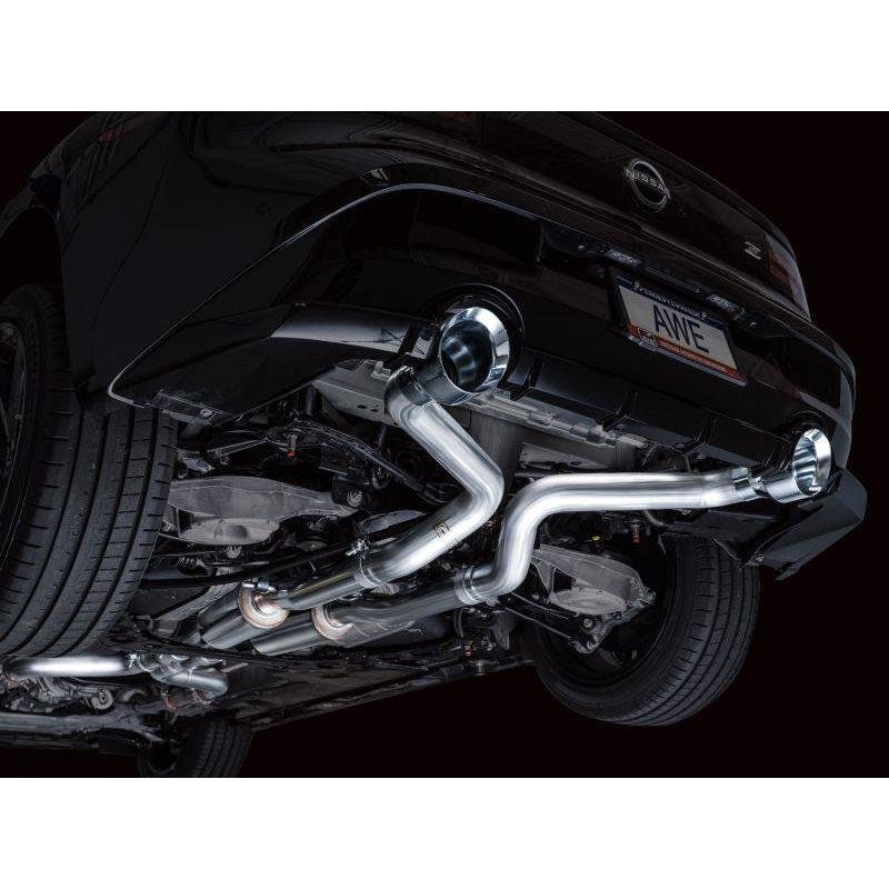 AWE 2023 Nissan Z RZ34 RWD Track Edition Catback Exhaust System w/ Chrome Silver Tips