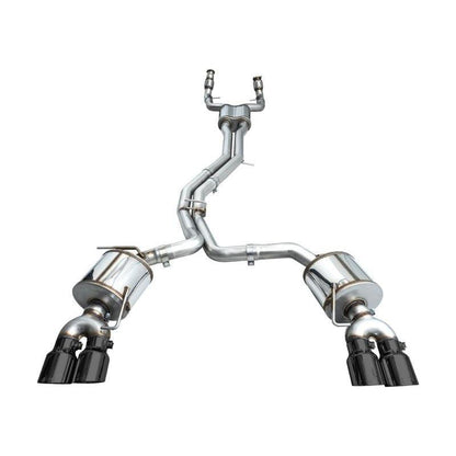 AWE Tuning 19-23 Audi C8 S6/S7 2.9T V6 AWD Touring Edition Exhaust - Diamond Black Tips