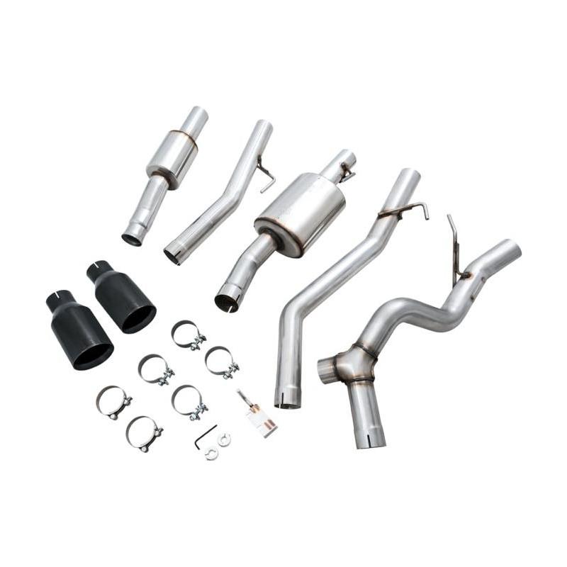 AWE Tuning 20-21 Jeep Gladiator JT 3.6L Tread Edition Cat-Back Dual Exhaust - Diamond Black Tip