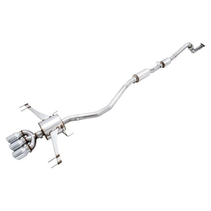 AWE Tuning 2017+ Honda Civic Type R Touring Edition Exhaust w/Front & Mid Pipes - Chrome Silver Tips