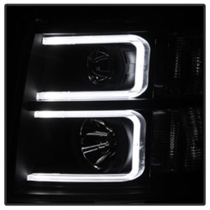 SPYDER Xtune Chevy Silverado 1500/2500/3500 07-13 Projector Headlights Black PRO-JH-CS07-LED-BK 9027796