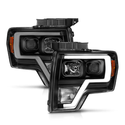ANZO 2009-2014 Ford F-150 Projector Light Bar H.L Black Amber 111443