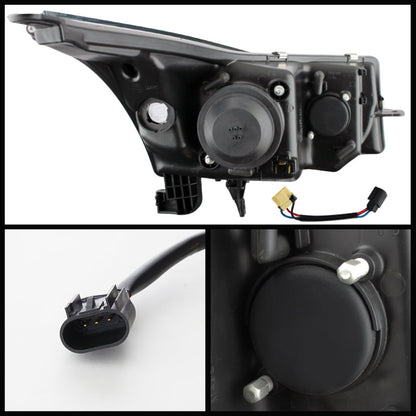 Spyder Chevy Cruze 11-14 Projector Headlights Light Tube DRL Blk PRO-YD-CCRZ11-LTDRL-BK 5074164