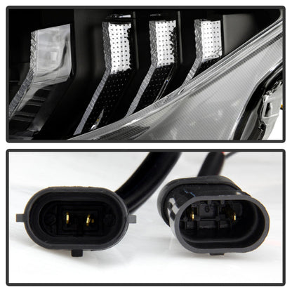 Spyder Honda Civic 16-18 2DR/4DR/Hatchback Headlight Black PRO-YD-HC16PL-SEQ-BK 5087539