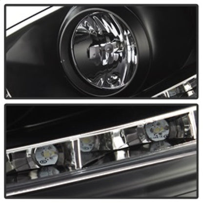Spyder Volkswagen GTI 06-09/Jetta 06-09 Halogen Model Only - DRL Black PRO-YD-VG06-DRL-BK 5017505
