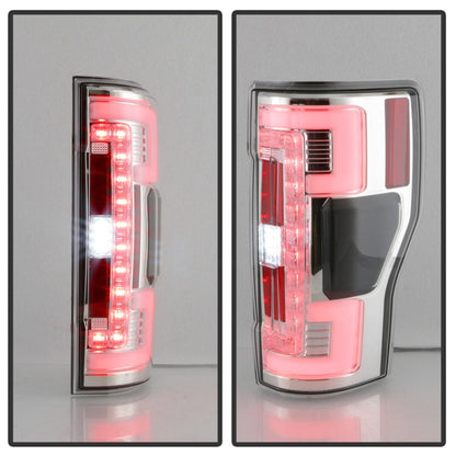 Spyder 17-18 Ford F-250 Super Duty (Excl LED Models) LED Tail Lights - Chrome (ALT-YD-FS17-LED-C) 5085573