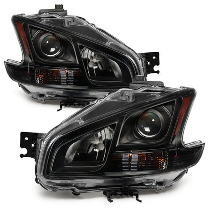 SPYDER xTune 09-14 Nissan Maxima Halogen ONLY (No HID) OEM Style Headlights - Black HD-JH-NM09-AM-BK 9035494