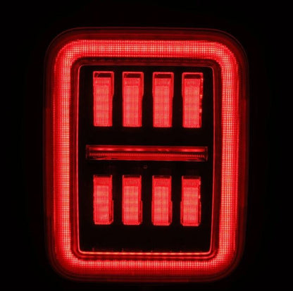 AlphaRex 19-24 Jeep Gladiator JT Nova-Series Prismatic LED Tail Lights - Black-Red 602070 *Discontinued