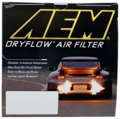 AEM Induction AEM DryFlow Air Filter - Round 2.75in ID x 6.25in OD x 8.25in H fits 2007-2014 Ford/Volvo AE-20993