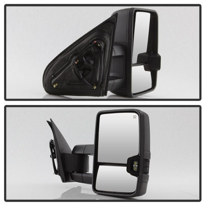SPYDER xTune Chevy Silverado 14-16 Heated Smoke LED Signal Telescoping Mirrors MIR-CSIL14S-G2-PWH-SM-SET 9936739