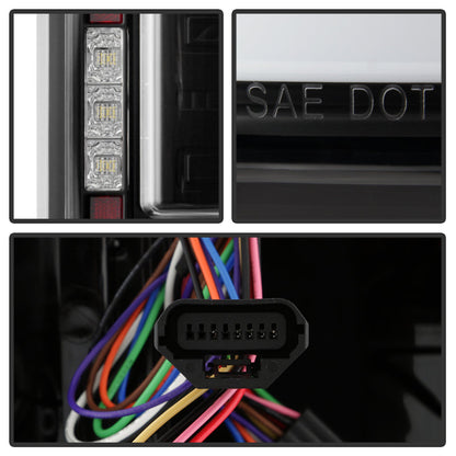 SPYDER Dodge RAM 1500 19-21 Factory LED Model LED Tail Lights - Red Clear ALT-YD-DR19LED-SEQ-BK 5088505