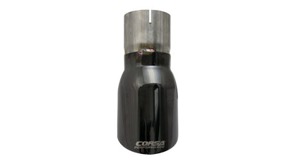 Corsa Performance Single Universal 3.0in Inlet / 4.0in Outlet Black PVD Pro-Series