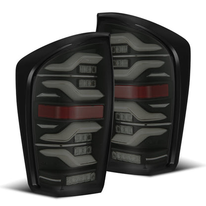 AlphaRex 16-21 Toyota TacomaLUXX LED Taillights Blk w/Activ Light/Seq Signal 680090 *Discontinued