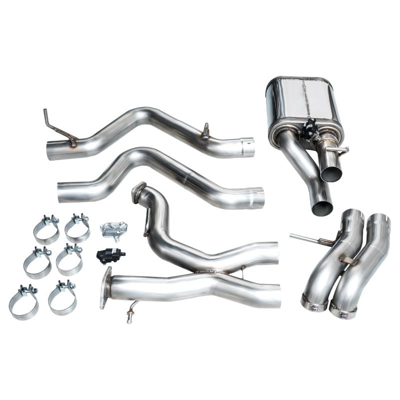 AWE Tuning 2022+ Ford Bronco Raptor 4WD Dual BashGuards Cat-Back SwitchPath Exhaust (No Tips)