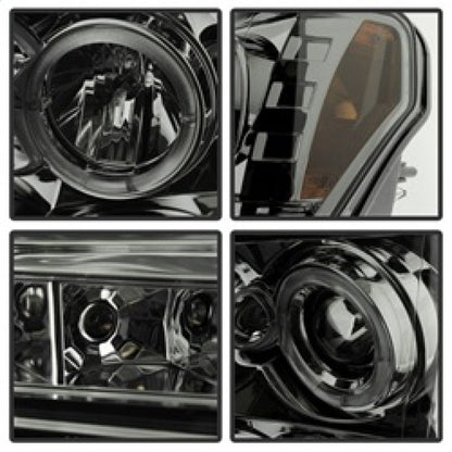 Spyder Ford F150 09-14 Projector Headlights Halogen Model- LED Halo LED Smke PRO-YD-FF15009-HL-SM 5010254