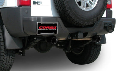 Corsa 06-08 Hummer H3 3in Cat-Back Dual Rear w Single 4in Black Pro-Series Tips 14212BLK