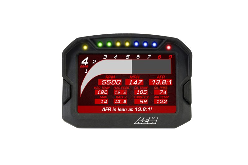 AEM CD-5LG Carbon Logging Digital Dash Display w/ Internal 10Hz GPS & Antenna