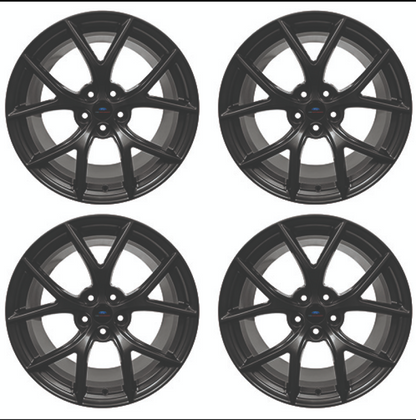 Ford Racing 15-20 Mustang19x10.5in & 19x11in Wheel Kit w/TPMS - Matte Black M-1007K-DC19XMB