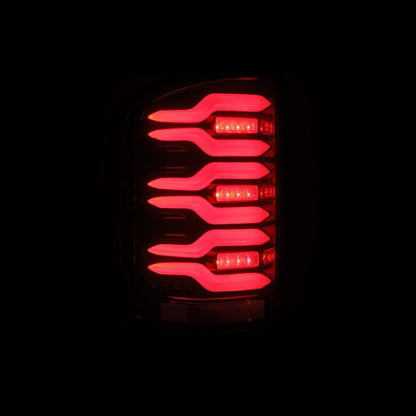 AlphaRex 14-18 GMC Sierra 1500/2500HD/3500HD LUXX-Series LED Tail Lights Blk/Red w/Actv Lgt Seq. Sig 630050 *Discontinued