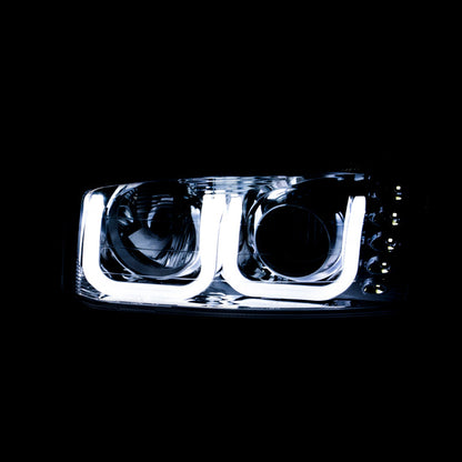 Anzo 1999-2006 Gmc Sierra 1500 Projector Headlights w/ U-Bar Chrome