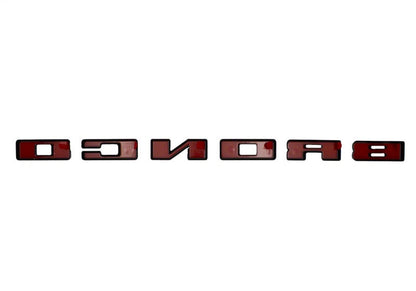 Ford Racing 2021+ Bronco Grille Lettering Overlay Kit - Black M-1447-BLMB