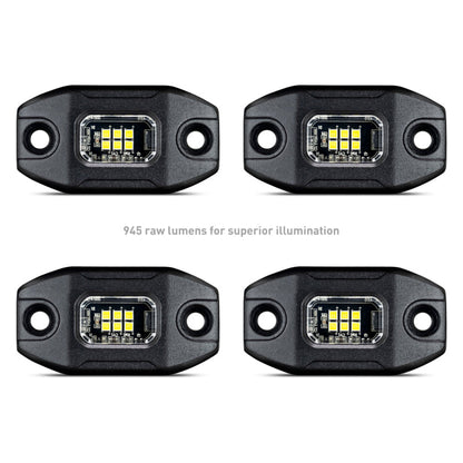 Borne Off-Road Rock Light (Kit of 4) Long Harness BNLT-RL-4T