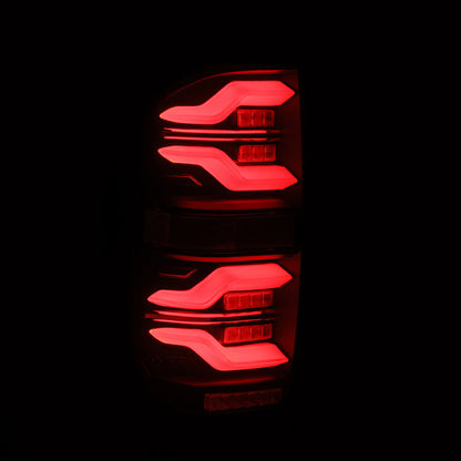 AlphaRex 14-21 Toyota Tundra LUXX LED Taillights Alpha Blk w/Activ Light/Seq Signal 672030 *Discontinued