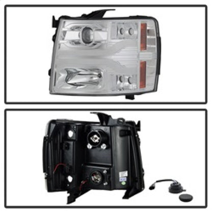Spyder Chevy Silverado 1500 07-13 Version 3 Projector Headlights - Chrome PRO-YD-CS07V3-LBDRL-C 5083616
