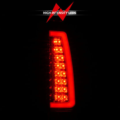 ANZO 1999-2000 Cadillac Escalade LED Taillights Chrome Housing Red/Clear Lens Pair 311346