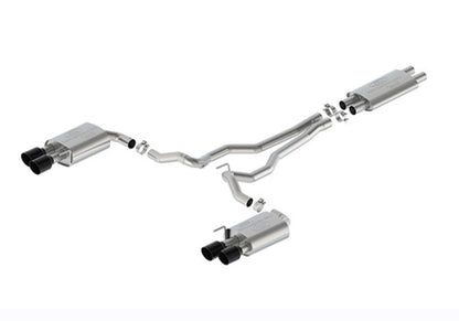 Ford Racing 2024 Mustang 5.0L Touring Non-Active Cat-Back Exhaust w/GT Valance - Black Tip M-5200-M5TBV