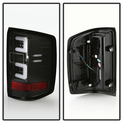 Spyder 16-18 Chevy Silverado Light Bar LED Tail Lights - All Black ALT-YD-CS16-LED-B 5085863