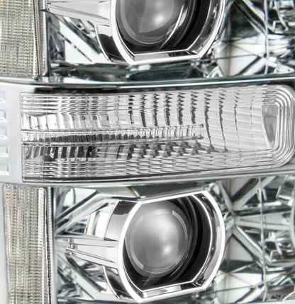 AlphaRex 11-16 Ford F-250 SD PRO-Series Projector Headlights Plank Style Design Chrome w/Seq Signal 880141 *Discontinued