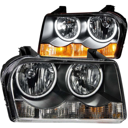Anzo 2005-2010 Chrysler 300 Crystal Headlights w/ Halo Black (CCFL)