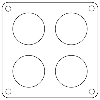 Cometic Gasket Cometic Holley 4500 Dominator .047in Fiber Carburetor Gasket - 1.75in Holes - 4-Hole C15239
