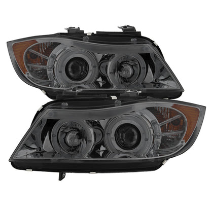 Spyder BMW E90 3-Series 06-08 Projector LED Halo Amber Reflctr Rplc Bulb Smke PRO-YD-BMWE9005-AM-SM 5009029