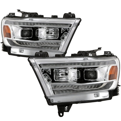 Spyder Dodge Ram 19-20 Halogen Model Projector Headlights Chrome PRO-YD-DR19HALSI-SEQ-C 5087409