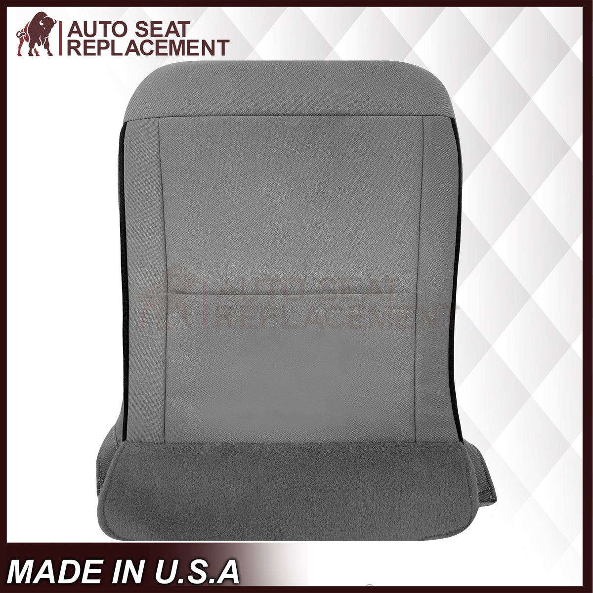 2014-2019 GMC Sierra W/T Base Work Truck Replacement Cloth Seat Cover: Gray