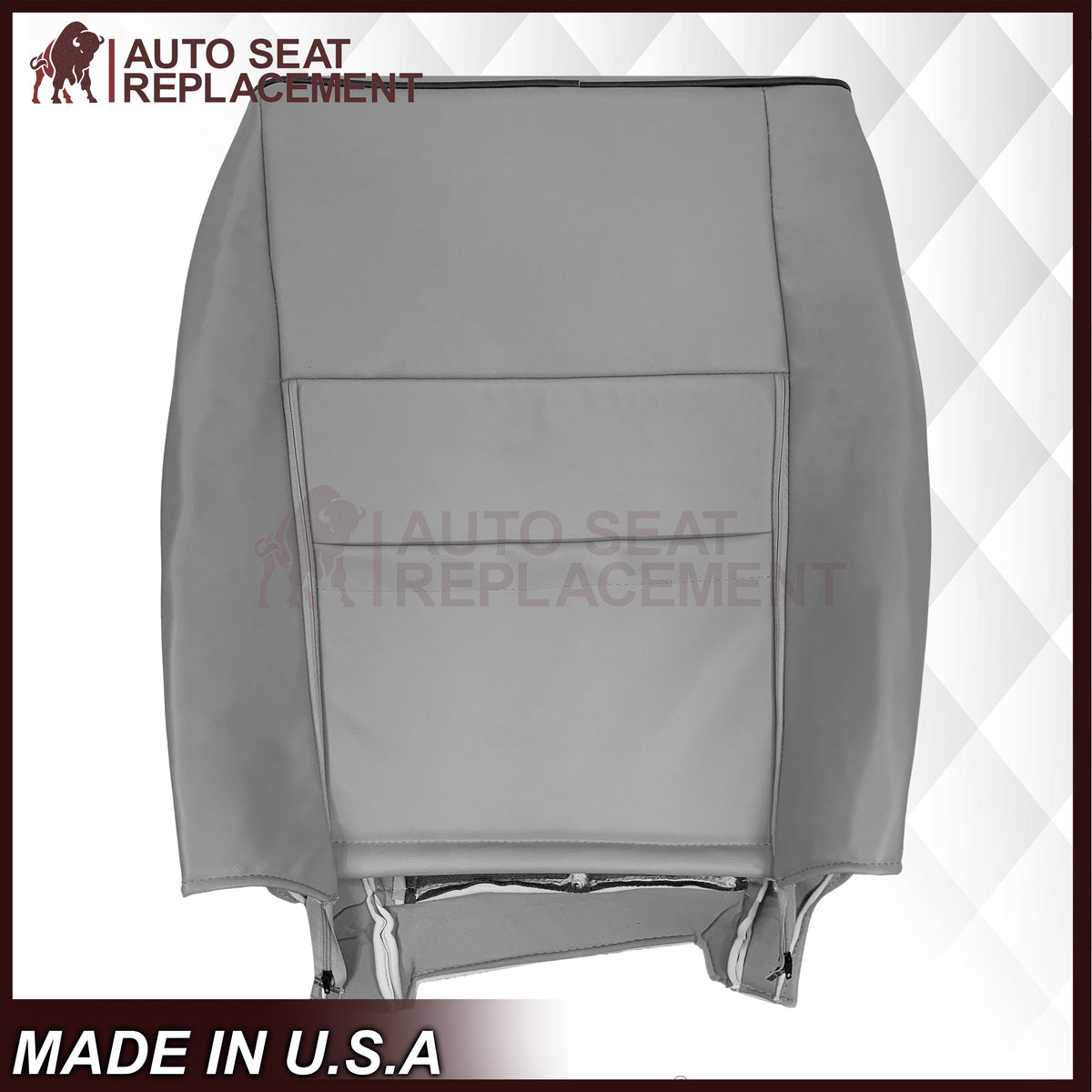 2007 - 2014 Lincoln Navigator Bottom Seat Cover in 2 Tone Gray & Black Leather or Vinyl