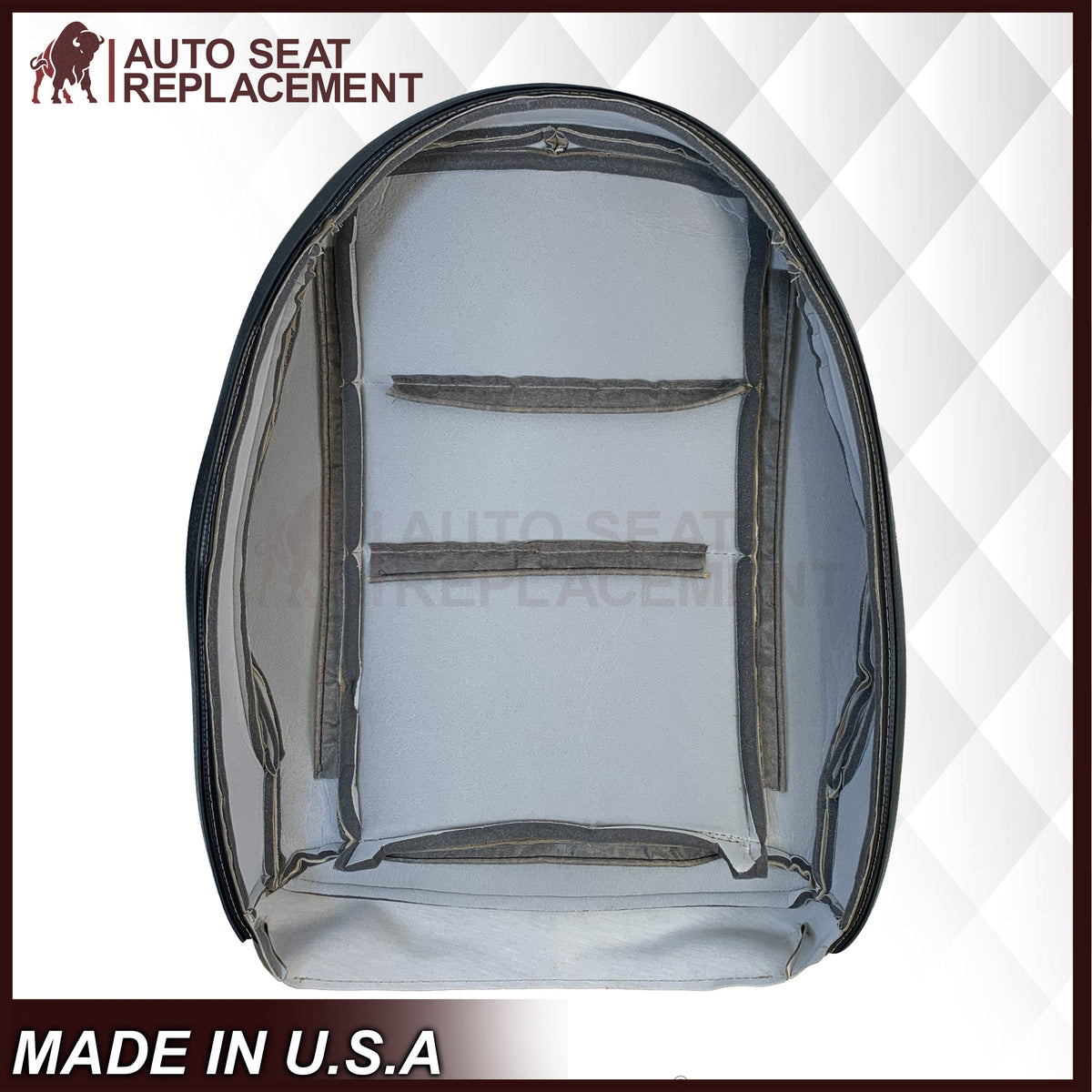 2008-2015 Mercedes Benz GLK250, GLK-350 Driver or Passenger Bottom Replacement Leather Seat Cover: Perforated Gray