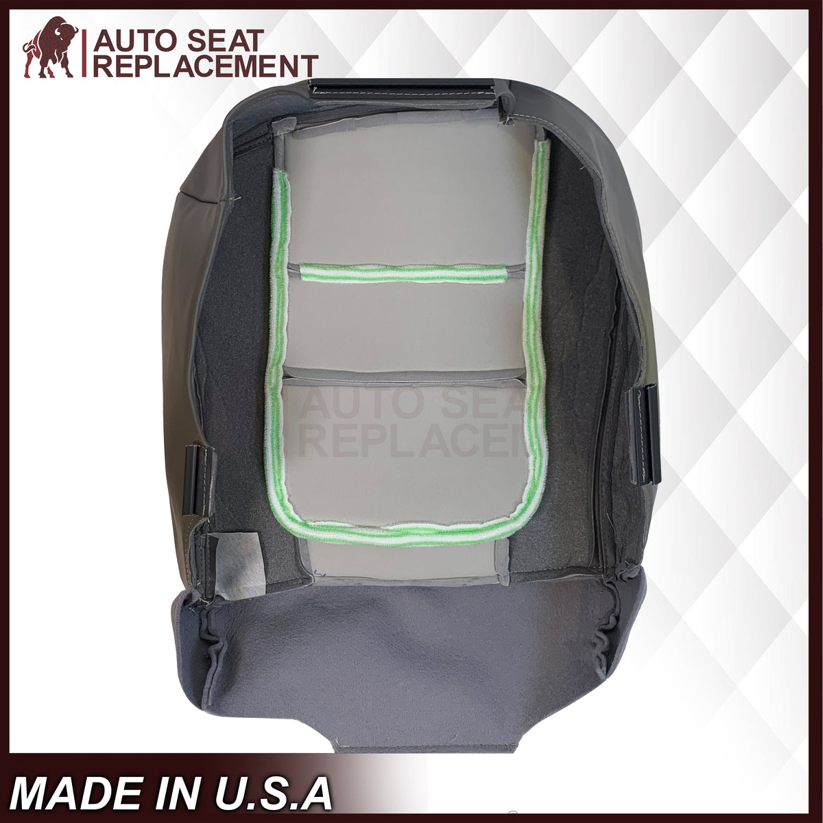 2001 Ford F250 Platinum Edition New Vinyl Replacement Seat Cover in 2-Tone Gray