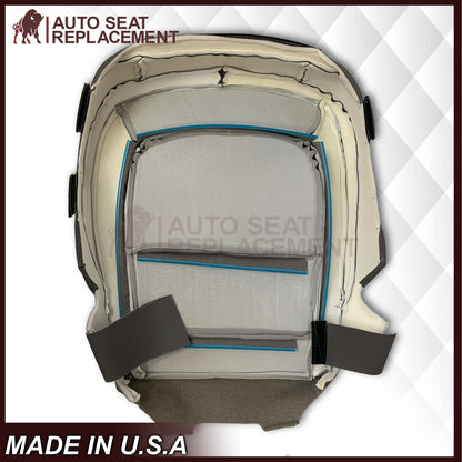 2015 - 2022 GMC Canyon & Canyon Denali (PERFORATED) Replacement Bottom Seat Covers in Jet Black OR Gray / Dune Tan: Choose your side
