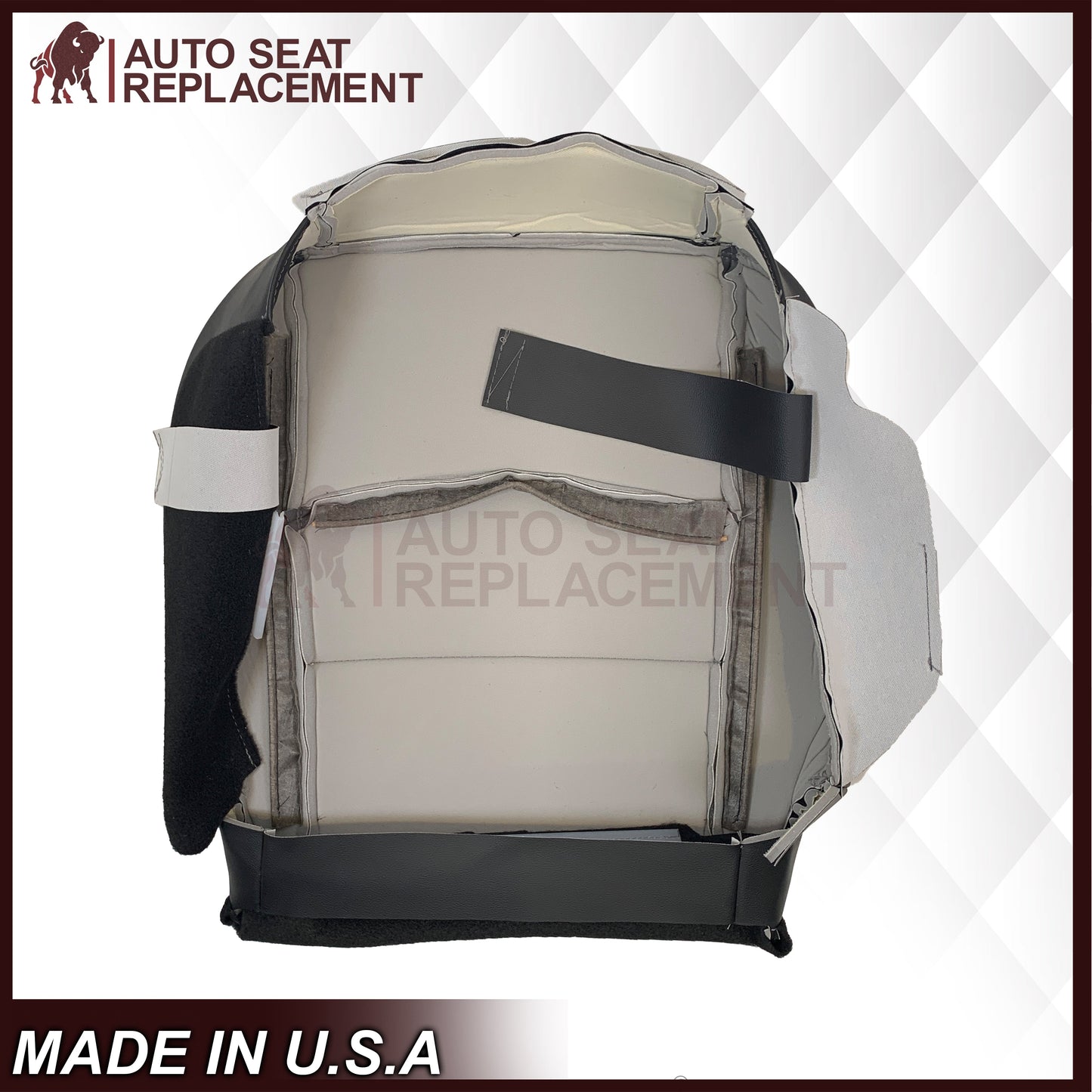 2019-2024 For Dodge Ram ST Driver or Passenger Bottom Leatherette (Synthetic Leather) Seat Cover In Diesel Gray