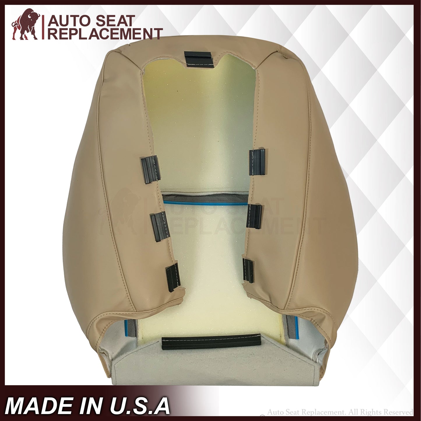 2009-2014 GMC Sierra & Yukon Denali Perforated Seat Cover in Light Cashmere Tan: Choose From Variation
