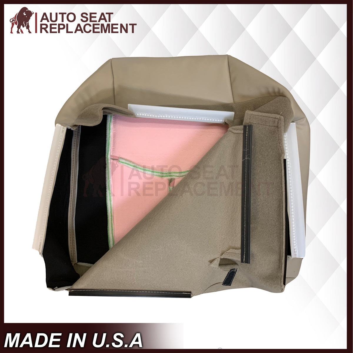 2003 - 2007 Chevy Tahoe Suburban & GMC Yukon Second Row 50/50 Captain Chairs Seat Cover In Light Tan (Shale)  - Choose from variant