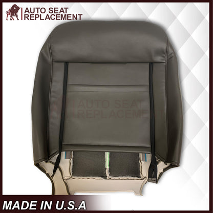 2007 2008 Ford Expedition Eddie Bauer Driver Or Passenger Side Replacement Perforated LEATHER Seat Cover In 2 Tone Tan (Tan- Dark Gray)