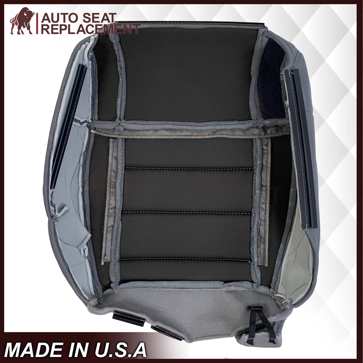 2008-2010 Jeep Wrangler Unlimited Sport-Bottom Replacement Cloth Seat Cover Gray
