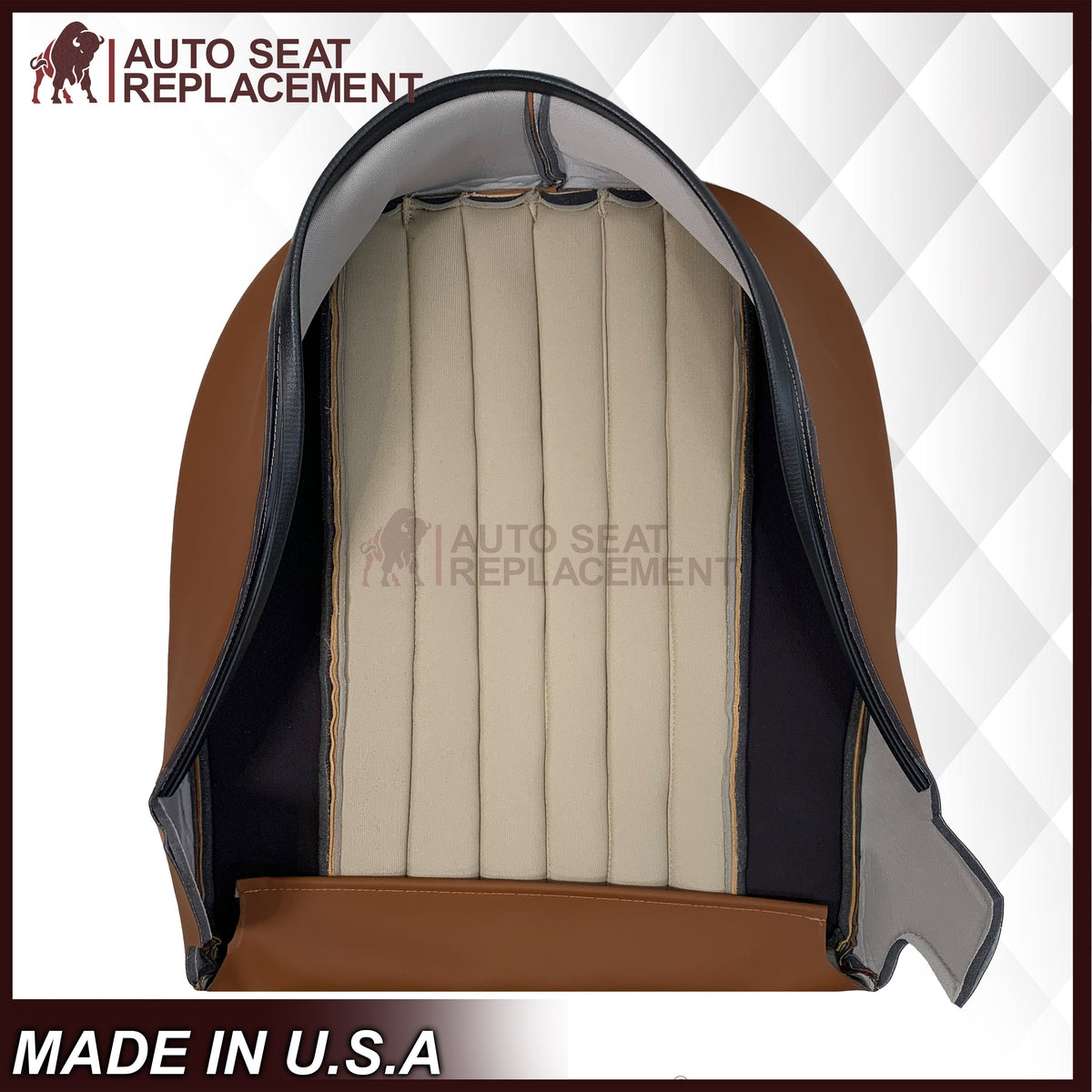 1972-1989 Mercedes Benz R107 Leather seat Covers 280SL 450SL 380SL 560SL W107 SL In Saddle Brown