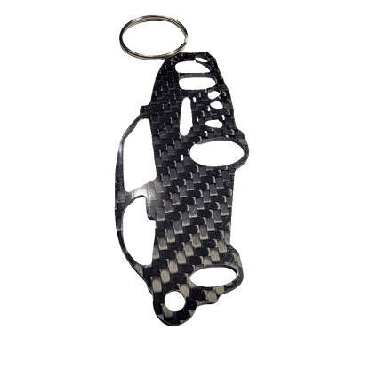 Carbon Fiber keychain for BMW M3 G80 (2021-Present) Inspired Keychain Lanyard 3D   front view Glossy Twill