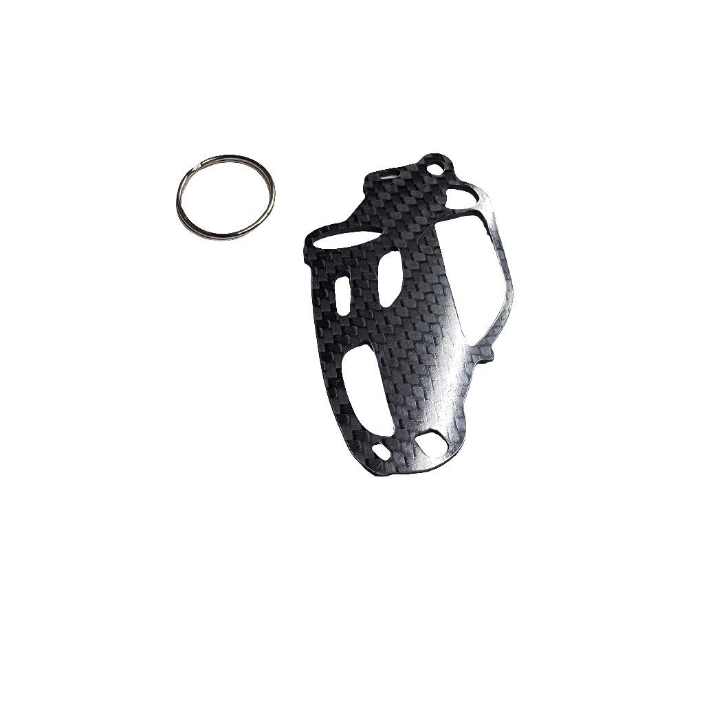 Carbon Fiber keychain for Mazda RX-8 (2003-2008) Inspired Keychain Lanyard 3d front view Glossy Twill (Copy)