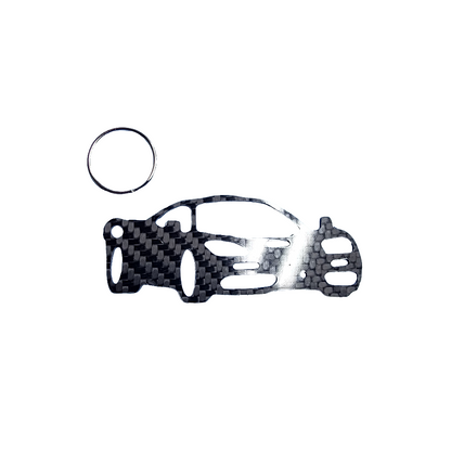 Carbon Fiber keychain for McLaren F1 (1992-1998) Inspired Keychain Lanyard 3d FRONT view Glossy Twill